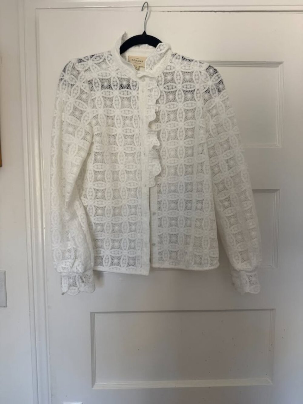 Sezane lace Chlo blouse - sz 34, fits like 4 - Picture 8 of 9